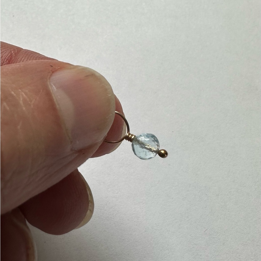 Heather B. Moore Blue Topaz Faceted Ball Gemstone (#4)
